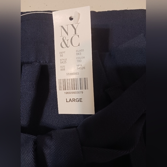NWT NEW YORK & COMPANY WIDE LEG PAPERBACK WAIST PANT SIZE LARGE - Picture 2 of 6